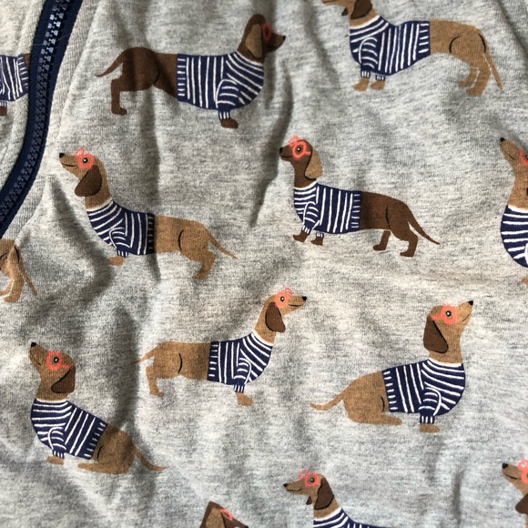 Baby Boden Dachshund Wiener Dog Print Hooded Cotton Bunting Size 18-24 Months - Picture 9 of 15